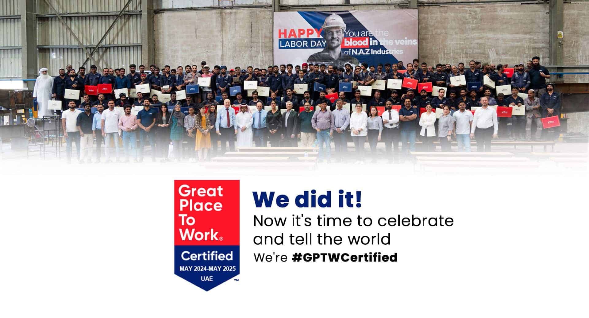 NAZ Industries has been recognized as a Great Place to Work
